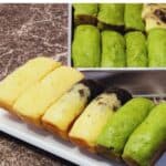A photo of several pukis with different flavours on a plate.
