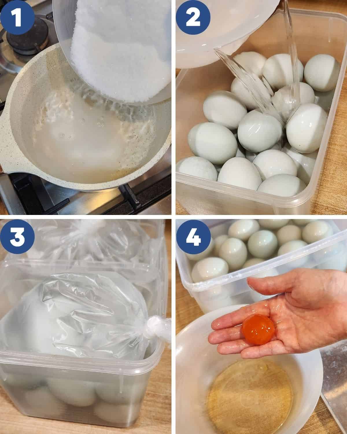 Step by step process photos of making the