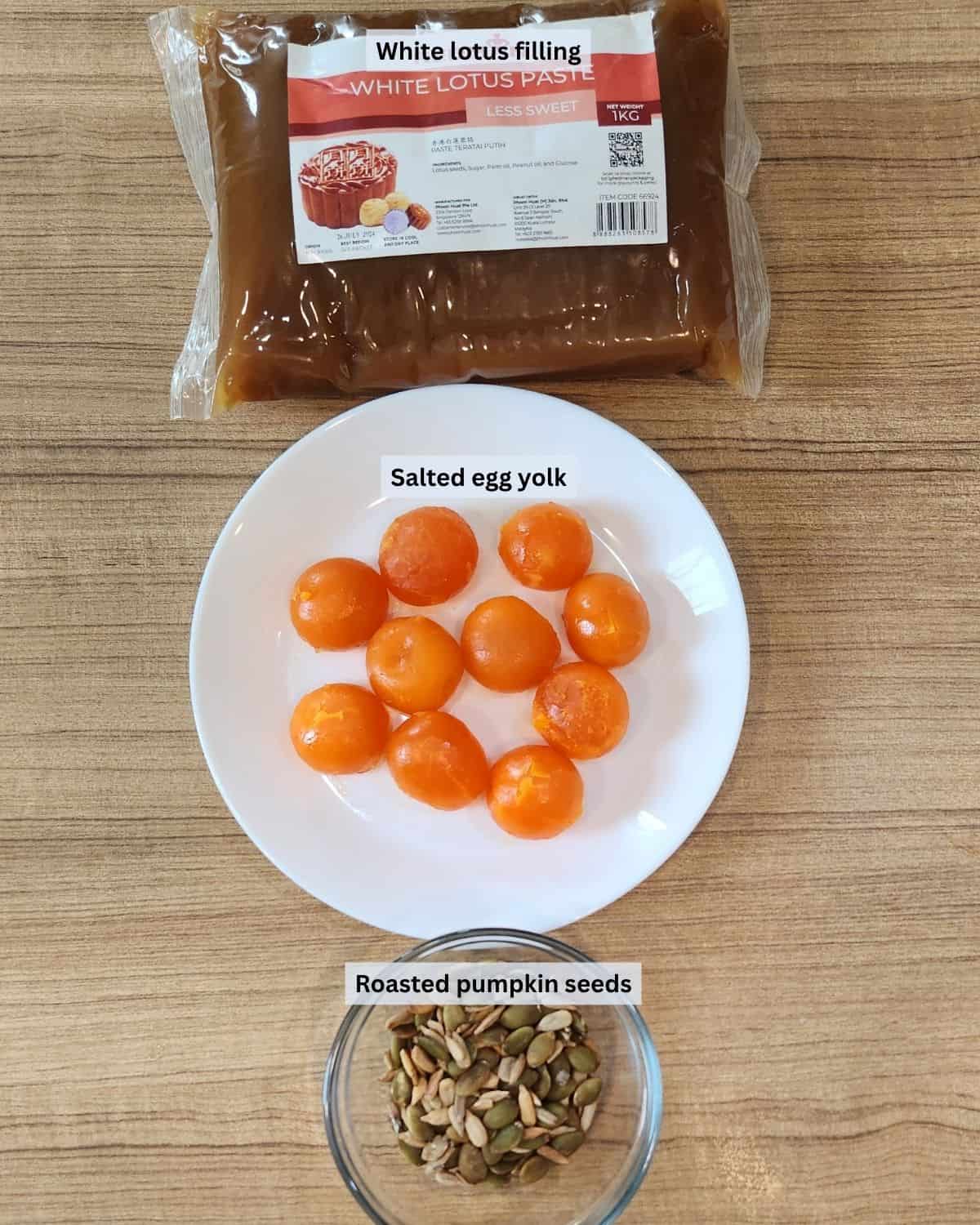Mooncake recipe filling ingredients.
