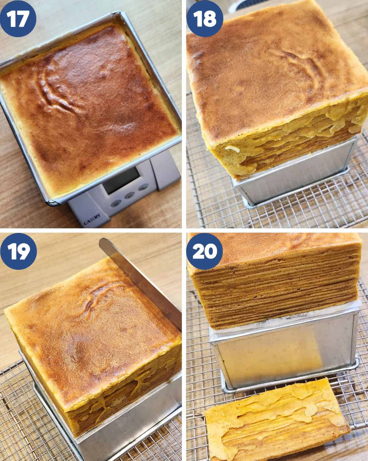 Step by step photos of baking the lapis legit.