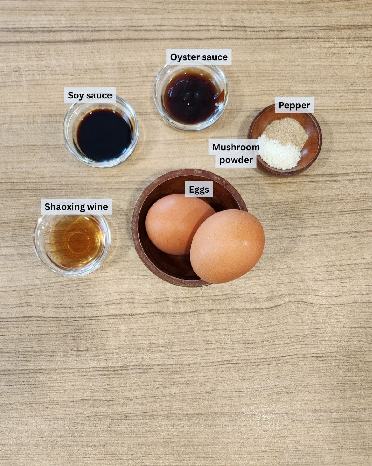 Stir Fried Glass Noodles Sauce ingredients.